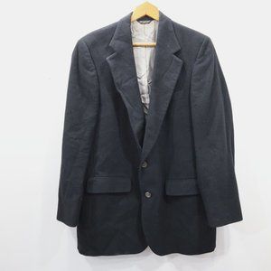 Vtg Cashmere Mens Suit Jacket Blazer 42 Black Rutland's Canterbury Collection